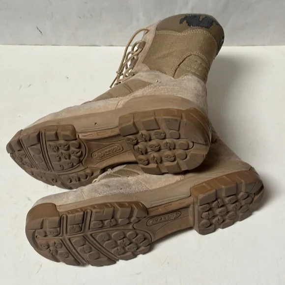 Military Mens Tan Brown Outdoors Work Boots - Picture 13 of 16